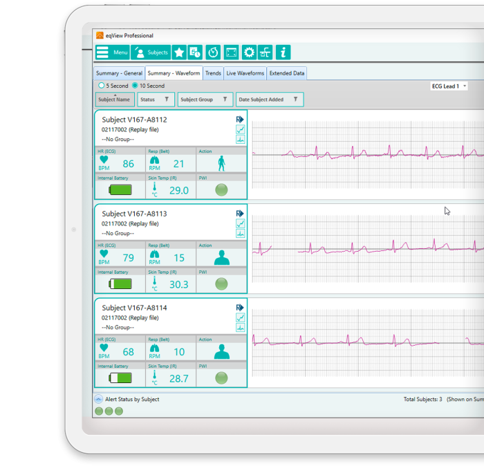 Equivital eqView Professional Screen